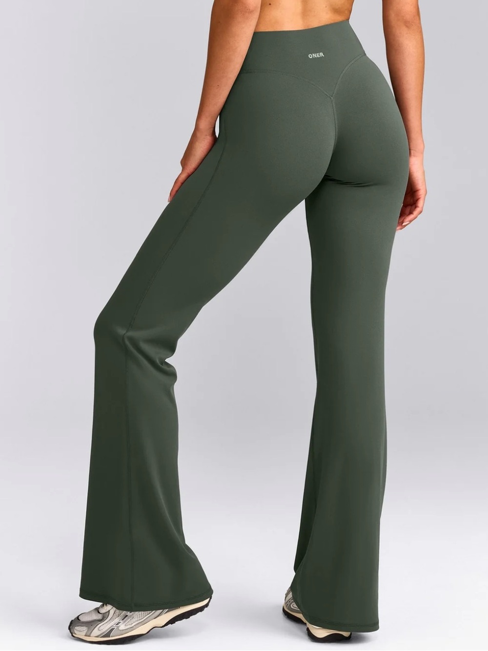 Oner Active - SoftMotion Flared Bottoms with Gray Logo (Dark Khaki)